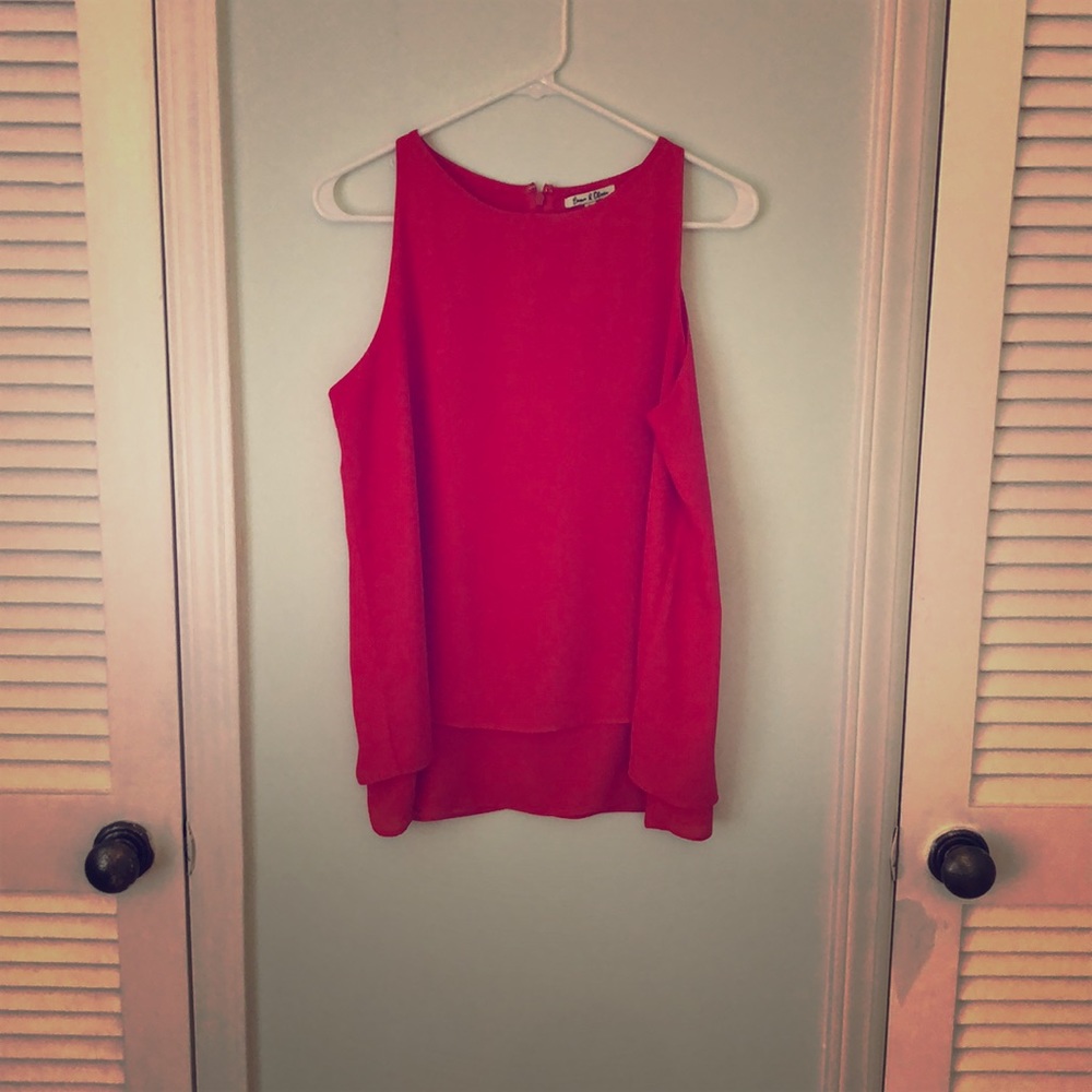 Double layer zip back tank